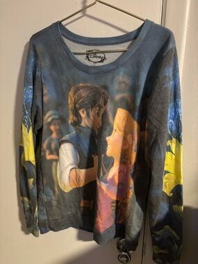 Disney Tangled Rapunzel Long Sleeve Shirt Women’s Large Graphic Top